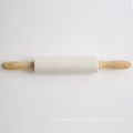 16.14 inch Marble Rolling Pin with Wooden Handles For Easy Grip And Includes Wooden Cradle